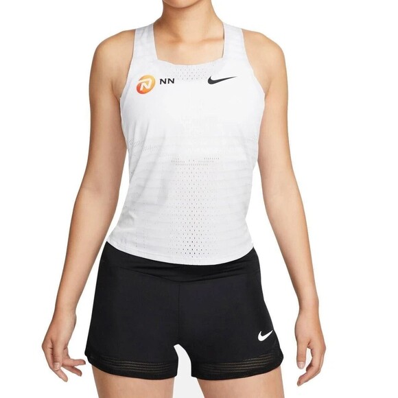 NIKE Aeroswift NN Singlet White Racing Running Tank Top Women's Large DR5850 - Picture 3 of 14
